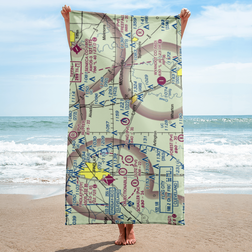 Tong Farm Airport (95OH) VFR Sectional Towel 