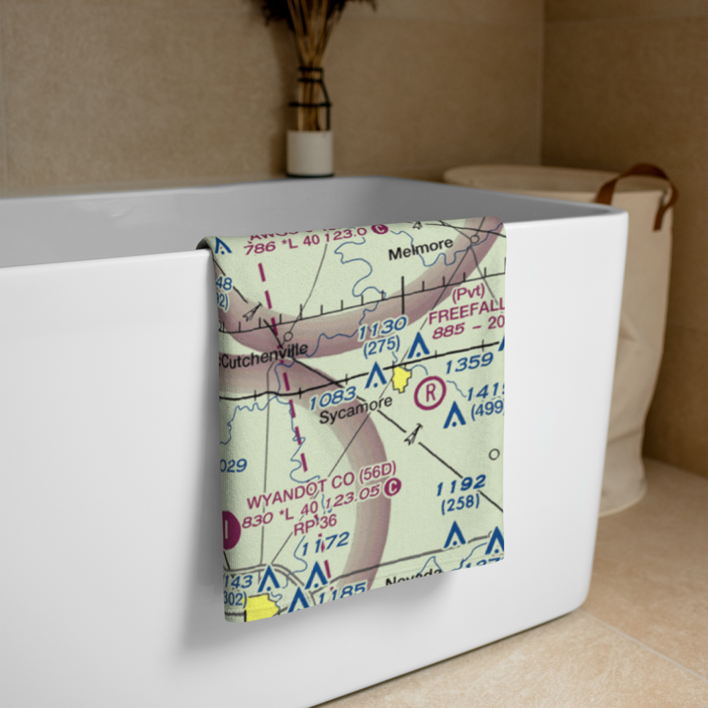 Tong Farm Airport (95OH) VFR Sectional Towel 