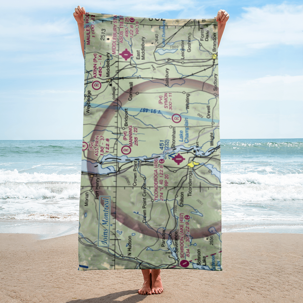 Torrey Airport (VT24) VFR Sectional Towel 