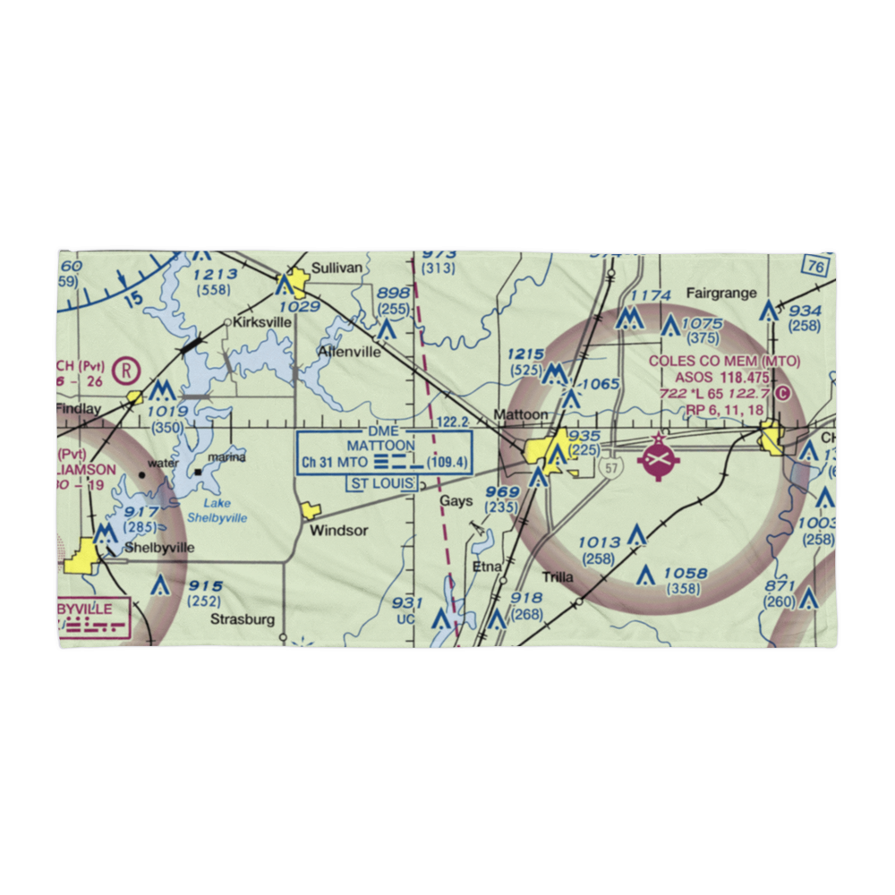 Townley Farms Airport (9LL9) VFR Sectional Towel 