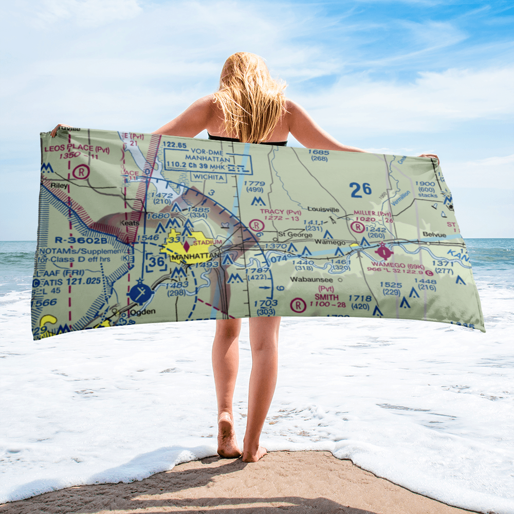 Tracy Airport (5KS6) VFR Sectional Towel 