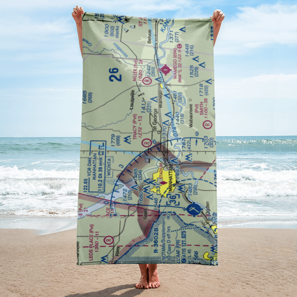 Tracy Airport (5KS6) VFR Sectional Towel 