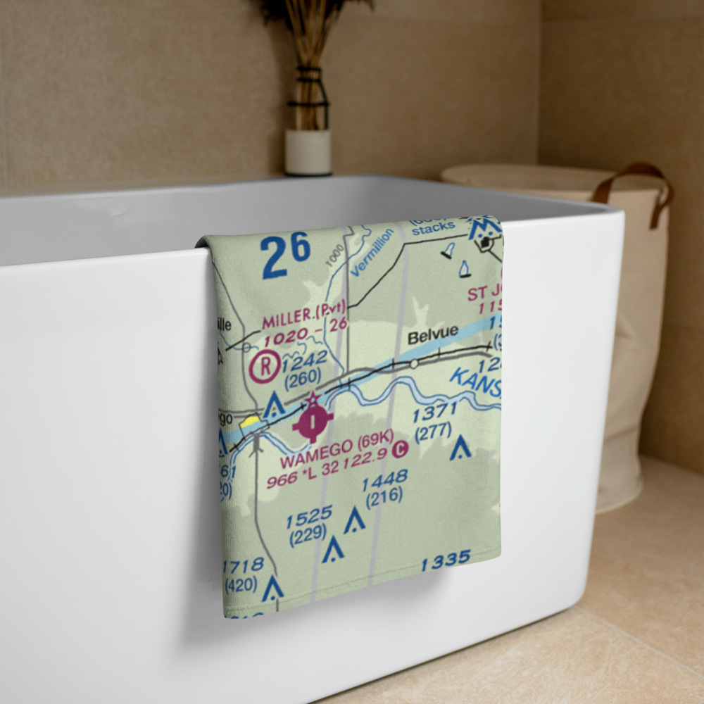 Tracy Airport (5KS6) VFR Sectional Towel 