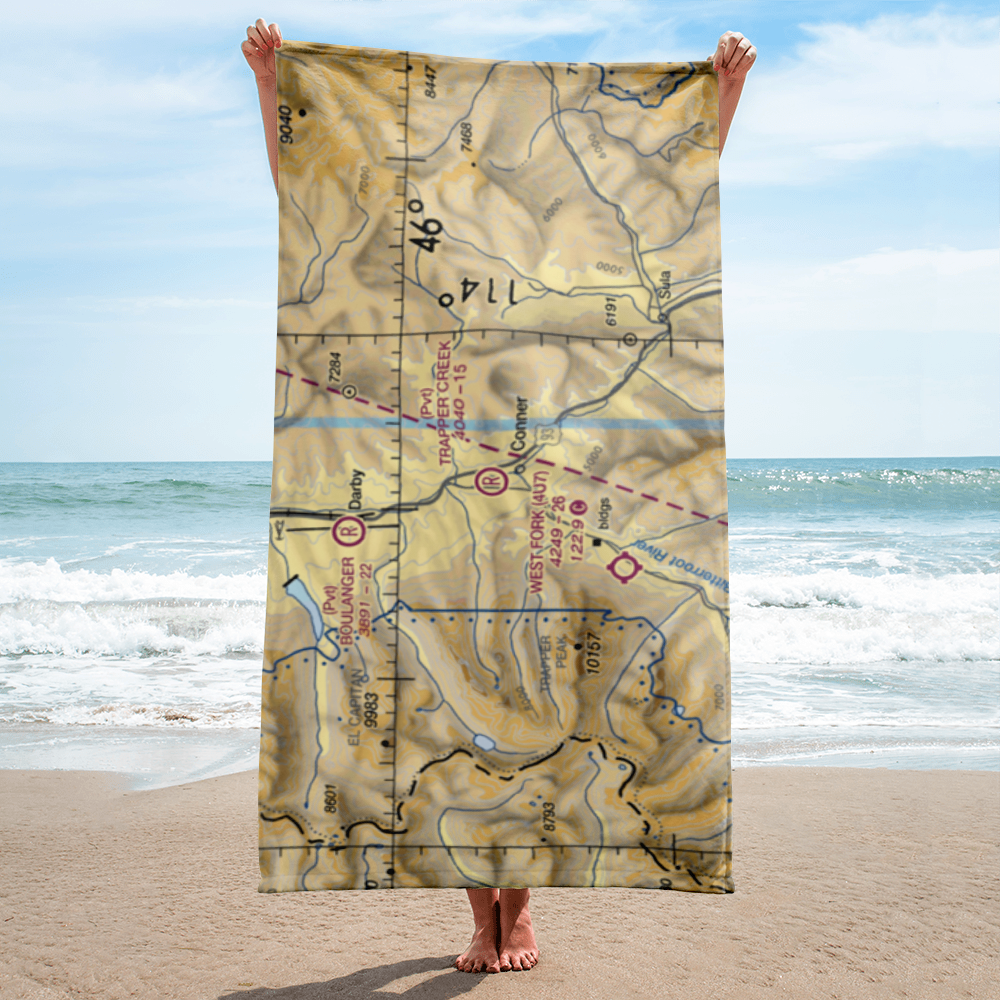 Trapper Creek Strip (MT30) VFR Sectional Towel 