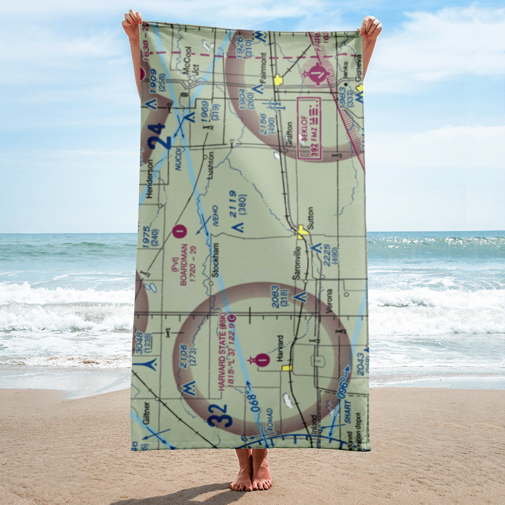 Traudt Airport (NE86) VFR Sectional Towel 