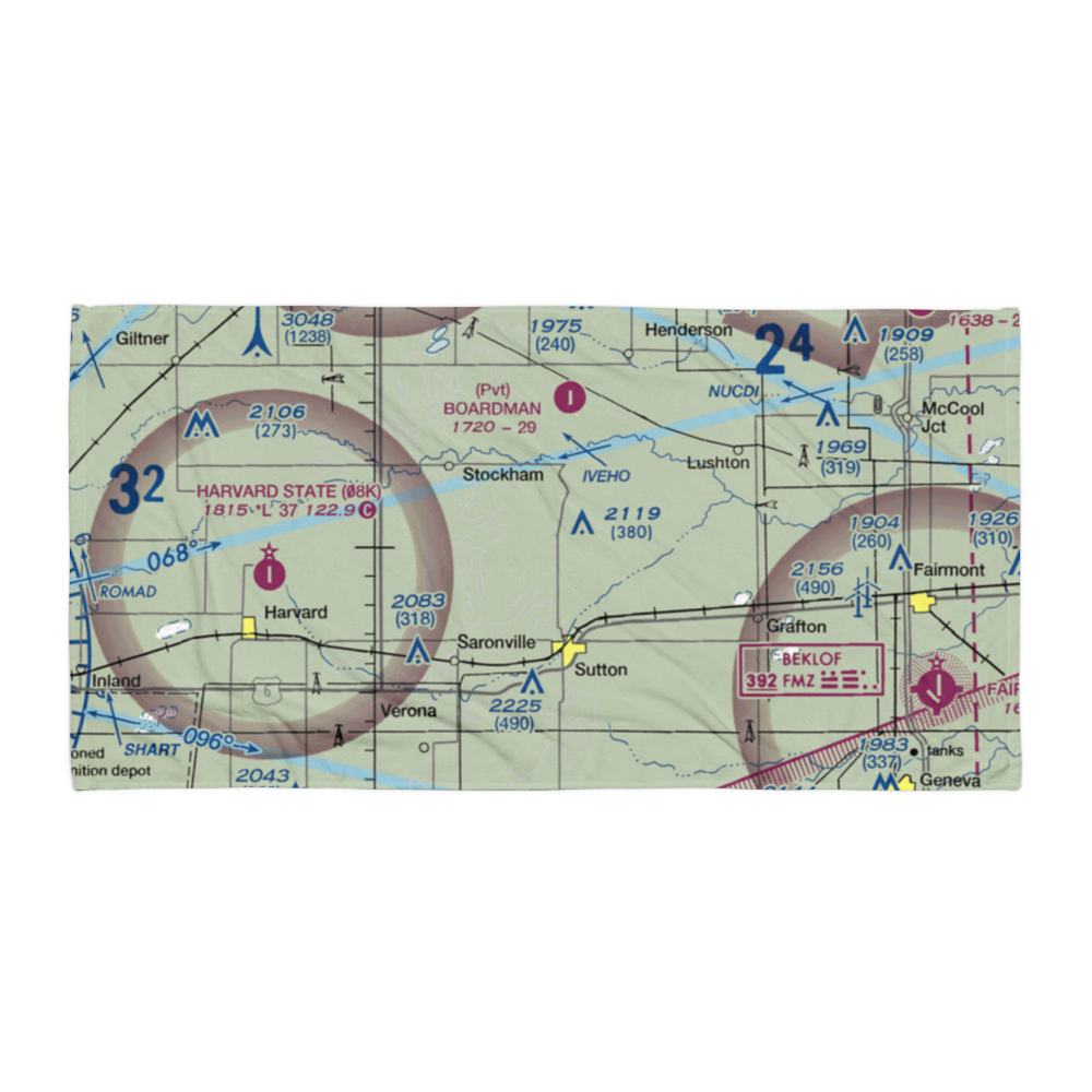 Traudt Airport (NE86) VFR Sectional Towel 