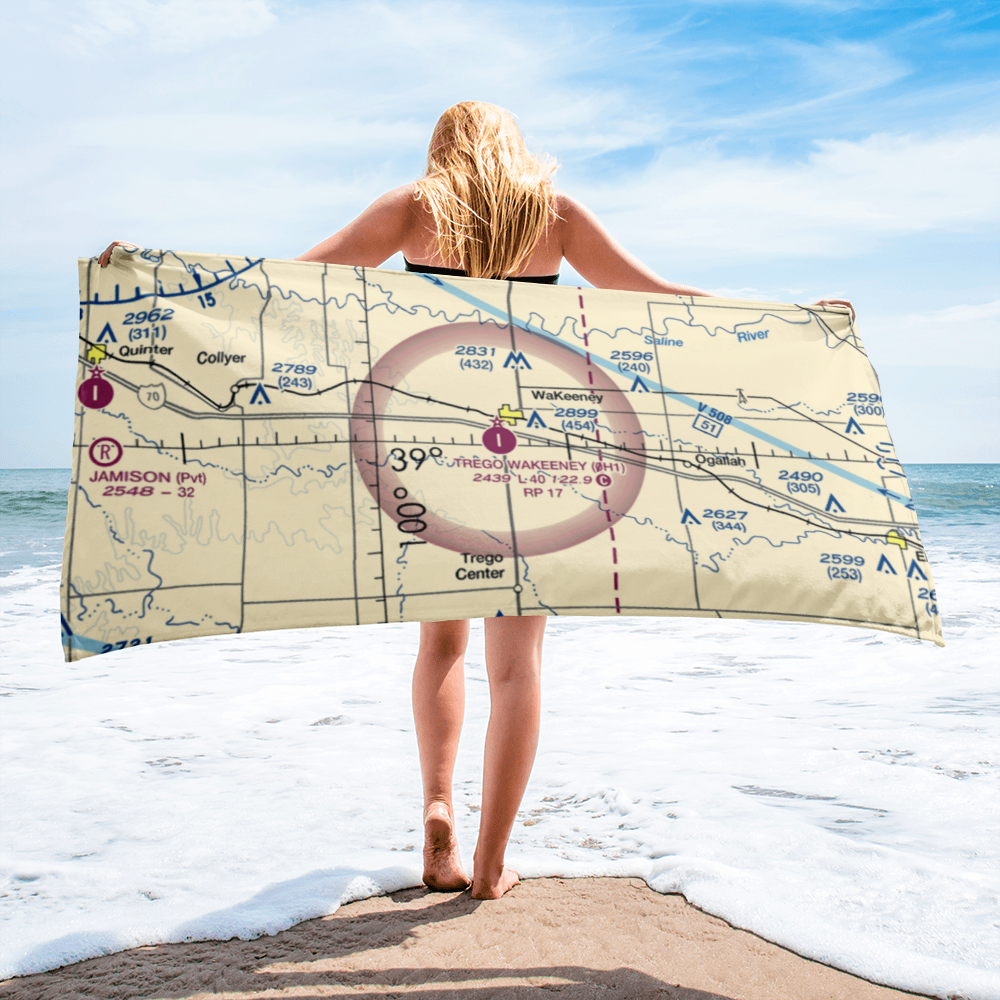 Trego Wakeeney Airport (0H1) VFR Sectional Towel 