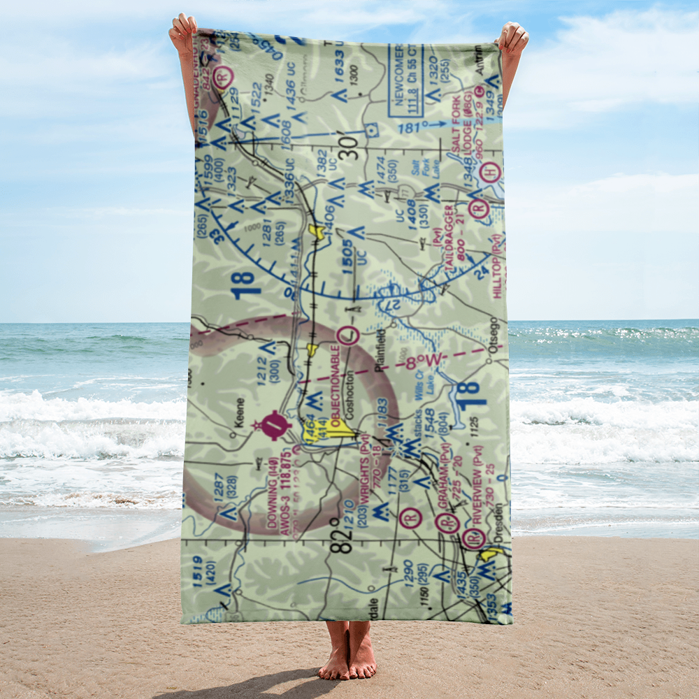 Tri-City Airport (80G) VFR Sectional Towel 