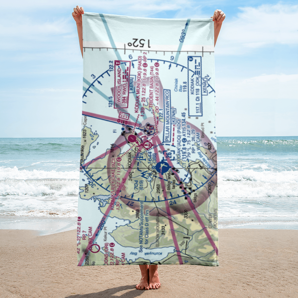 Trident Basin Seaplane Base (T44) VFR Sectional Towel 