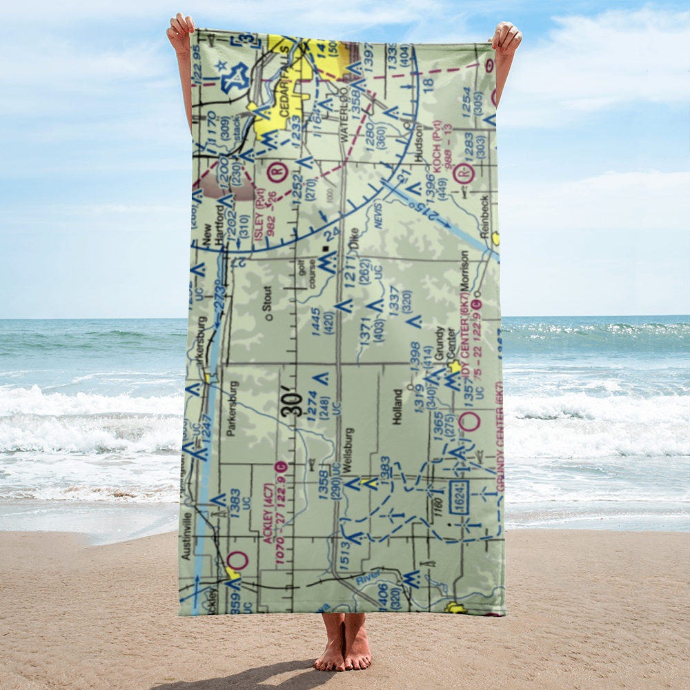 Triple J Airport (4IA9) VFR Sectional Towel 