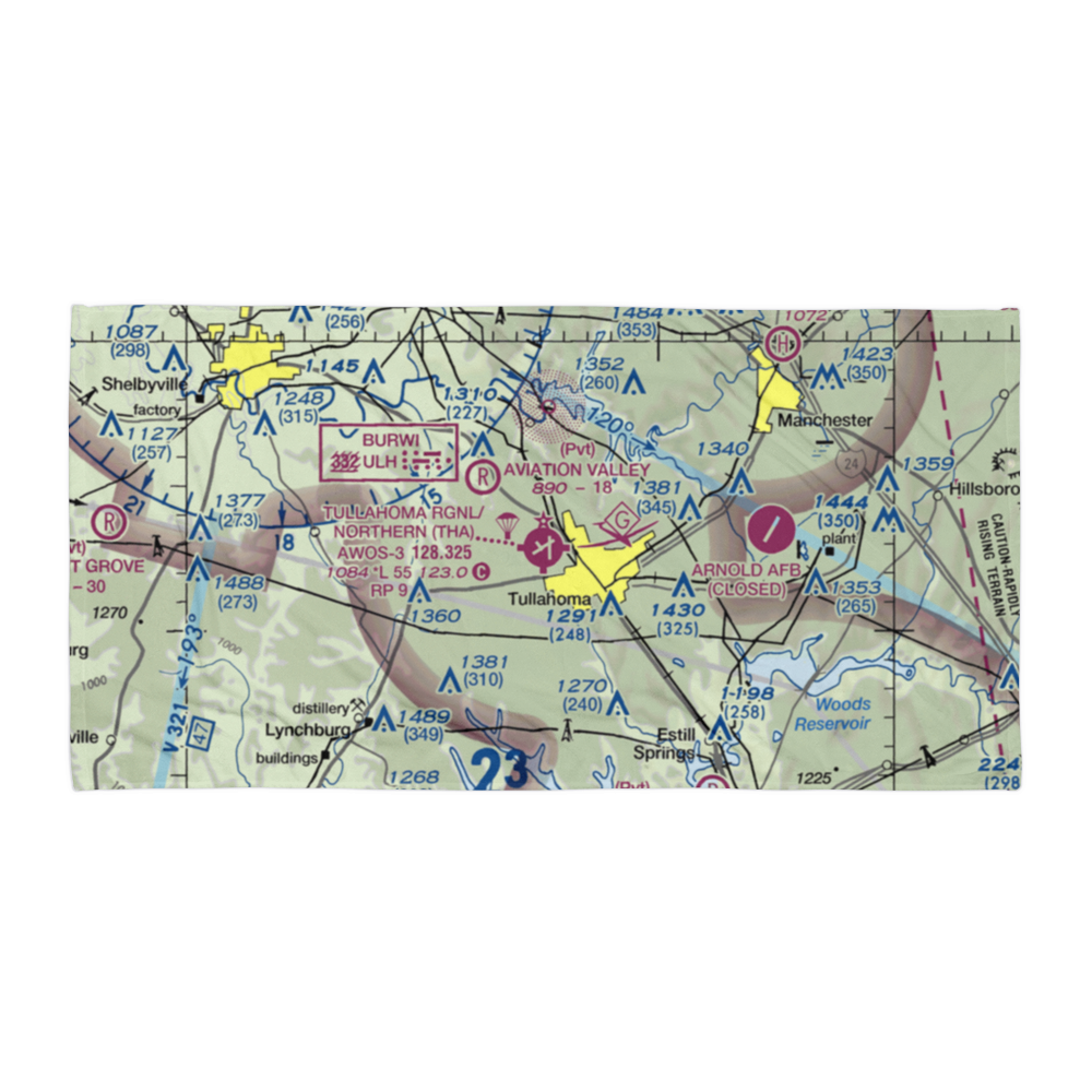 Tullahoma Regional Arpt/Wm Northern Field (THA) VFR Sectional Towel 