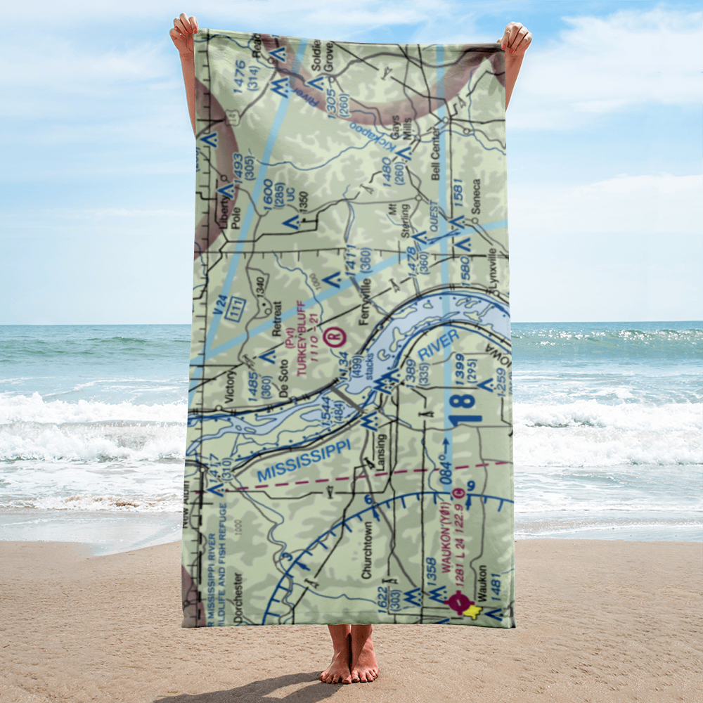 Turkey Bluff Airport (7WI0) VFR Sectional Towel 