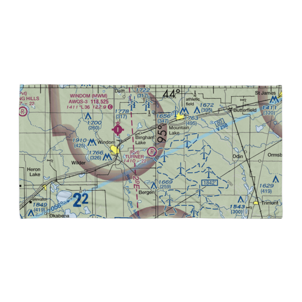 Turner Field (40MN) VFR Sectional Towel 