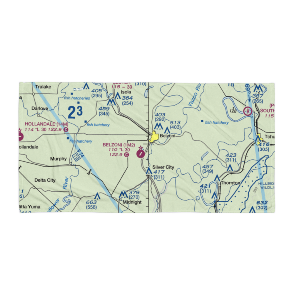 Turner Field (MS10) VFR Sectional Towel 