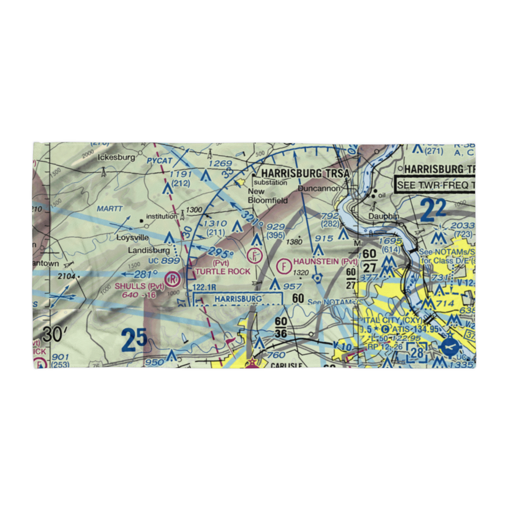 Turtle Rock Airstrip (8PA6) VFR Sectional Towel 