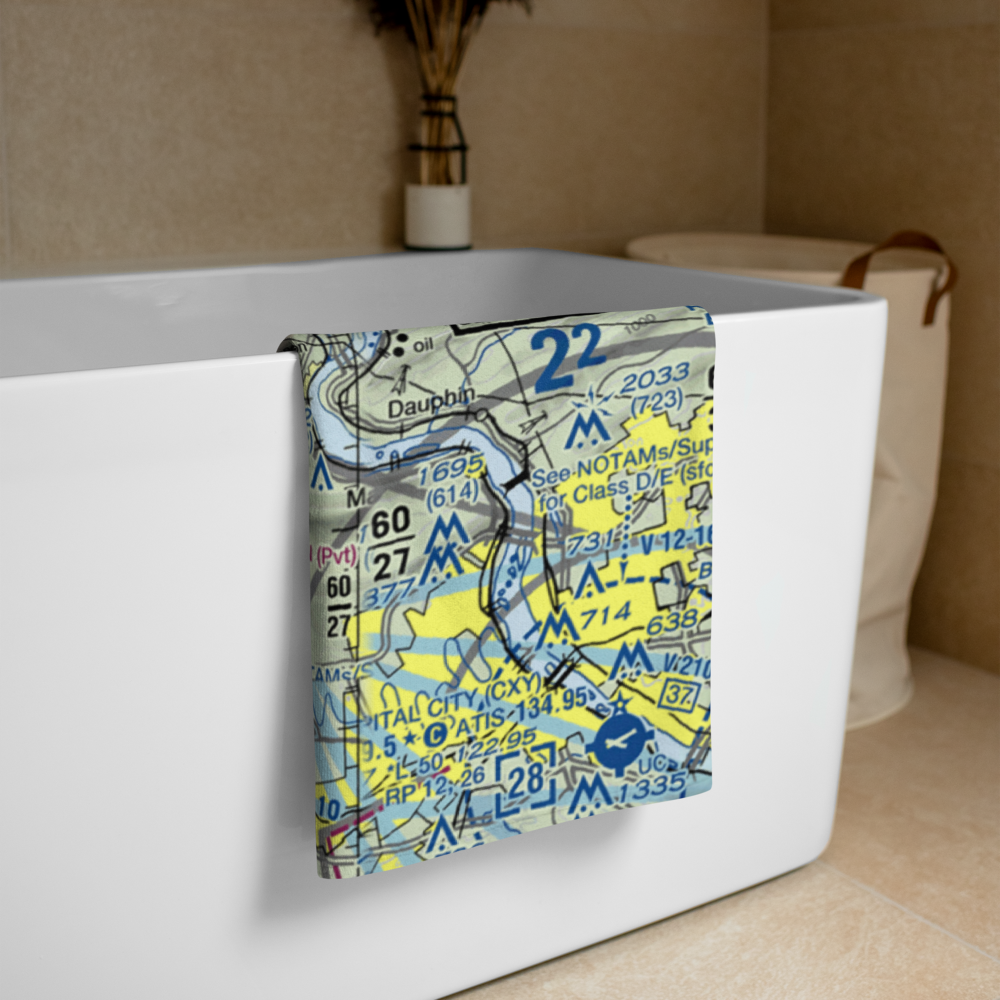 Turtle Rock Airstrip (8PA6) VFR Sectional Towel 