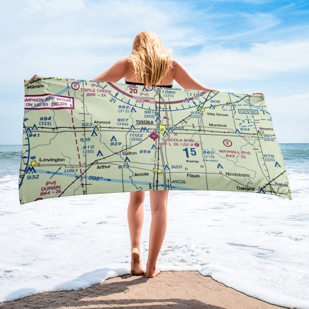 Tuscola Airport (K96) VFR Sectional Towel 