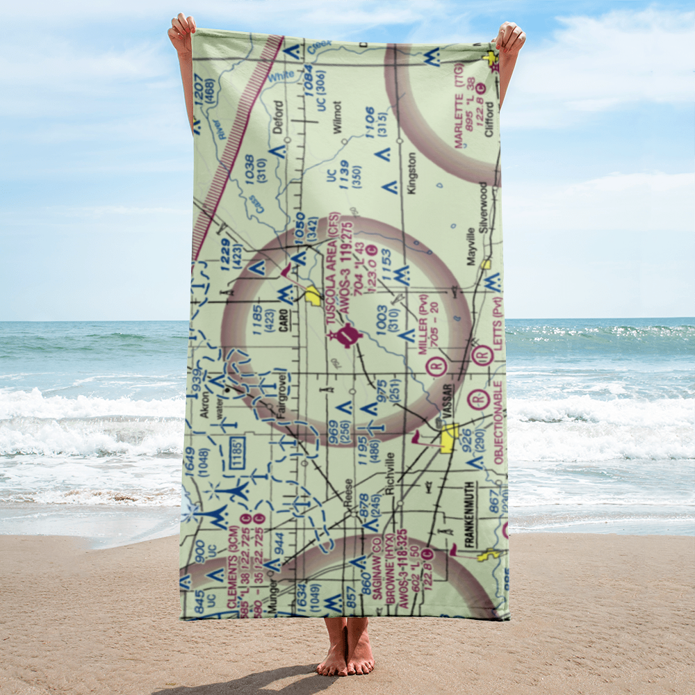Tuscola Area Airport (CFS) VFR Sectional Towel 