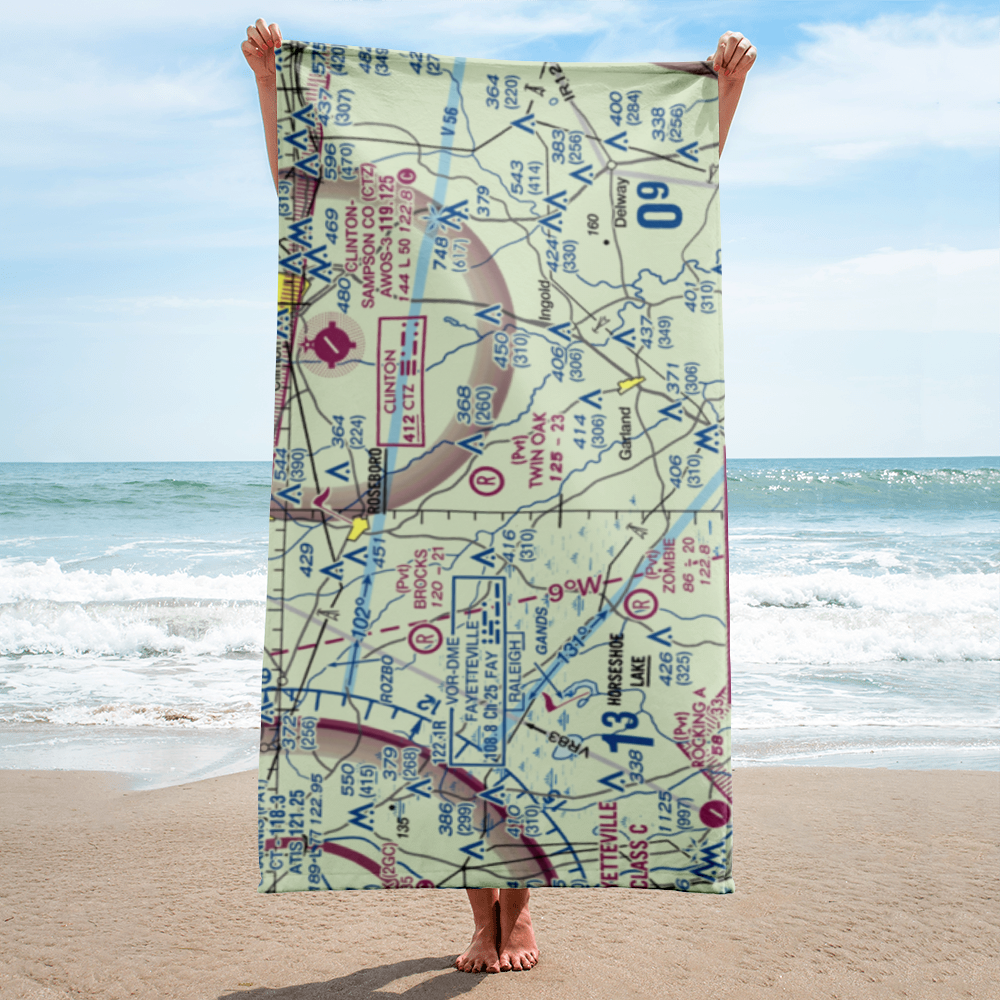 Twin Oak Airport (NC69) VFR Sectional Towel 