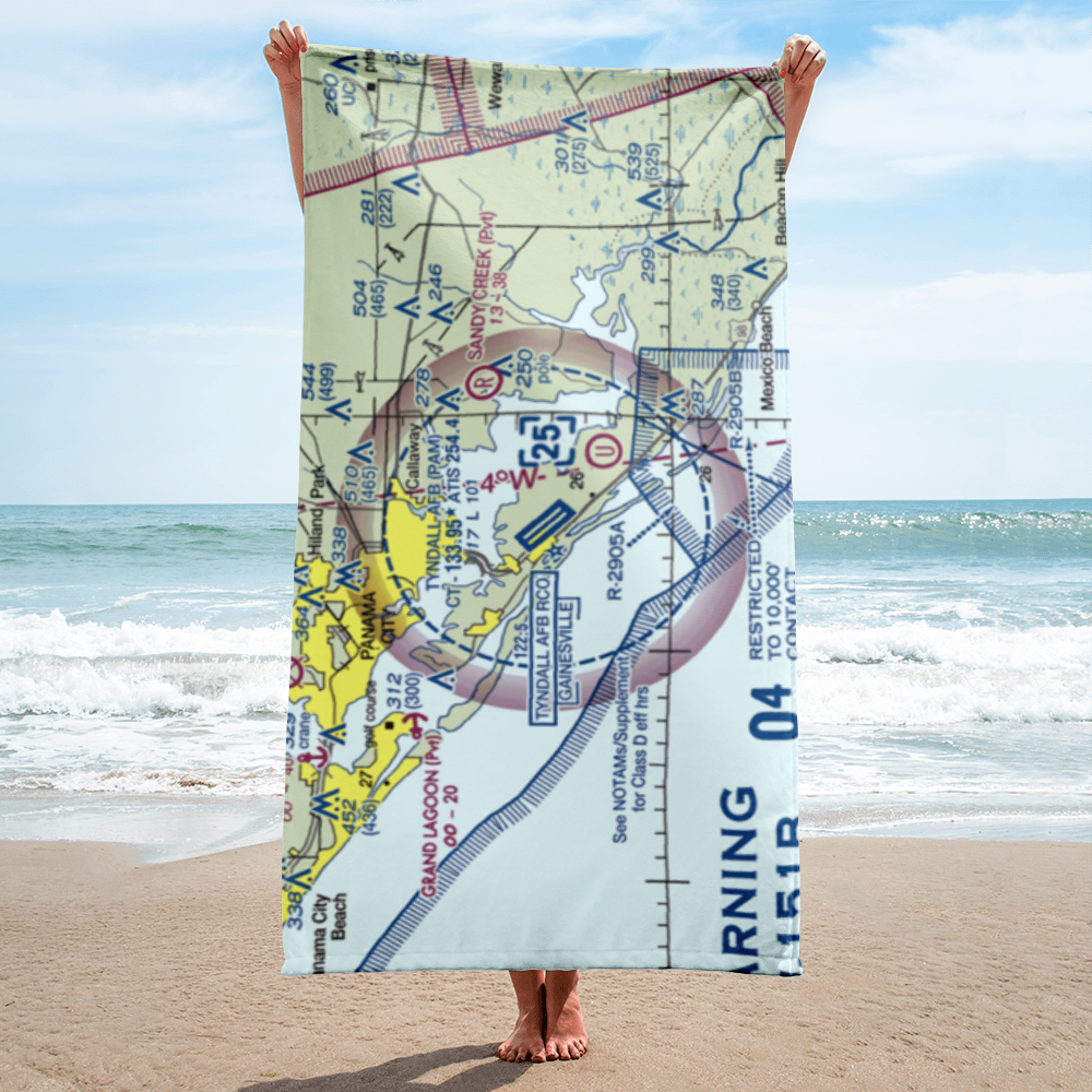 Tyndall Air Force Base (PAM) VFR Sectional Towel 
