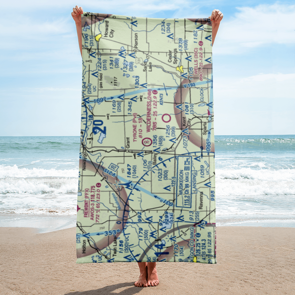 Tyrone Airport (MI67) VFR Sectional Towel 