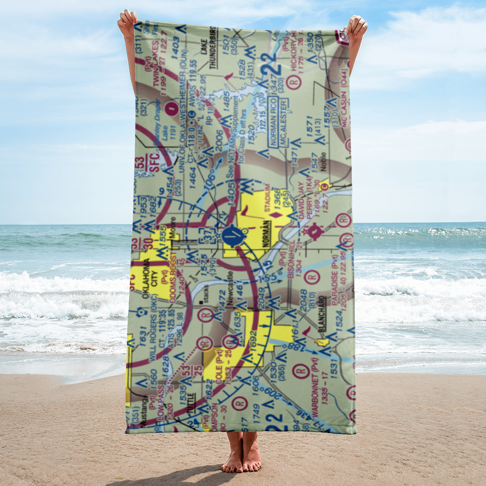 University of Oklahoma Westheimer Airport (OUN) VFR Sectional Towel 