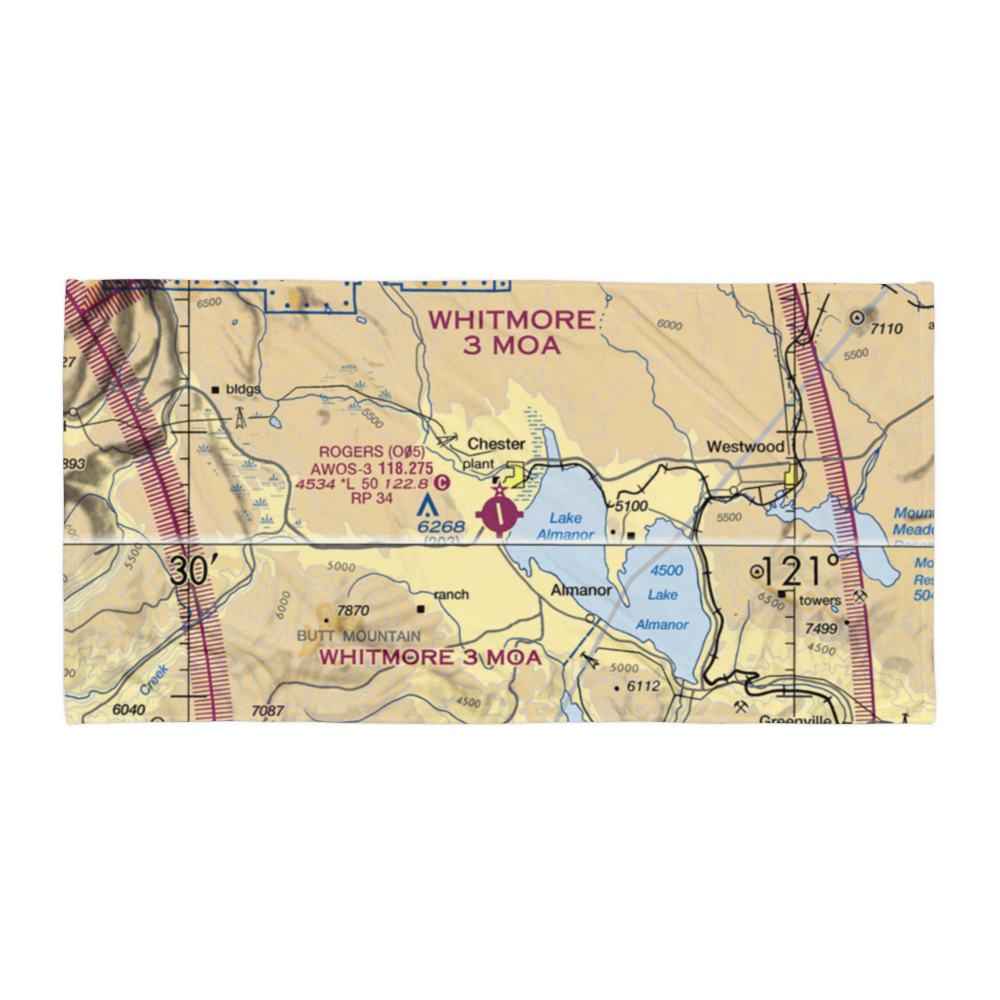 US Forest Service Chester Heliport (5Q2) VFR Sectional Towel 