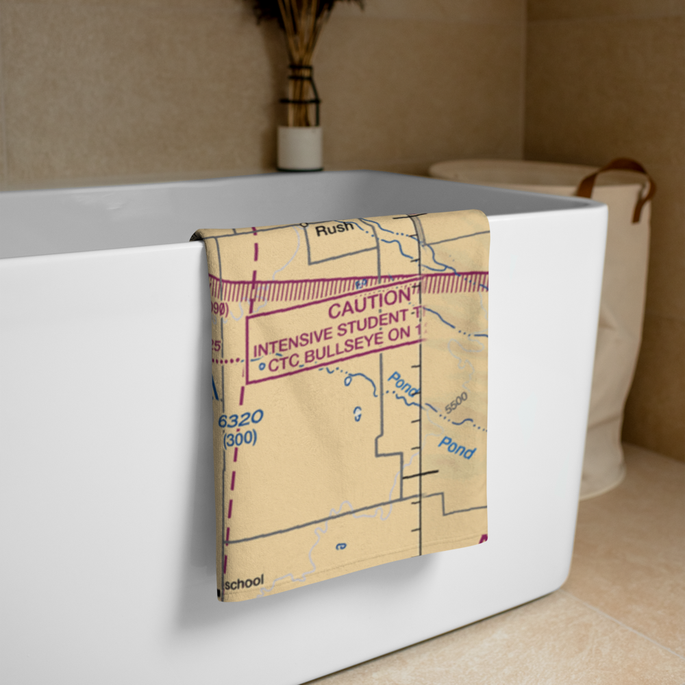 Usaf Academy Bullseye Aux Airstrip (CO90) VFR Sectional Towel 