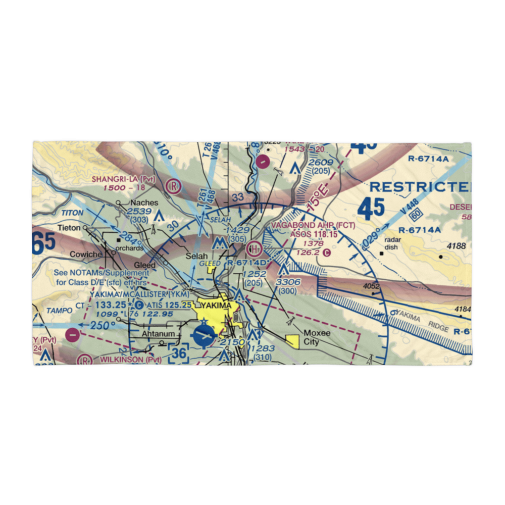 Vagabond Army Heliport (FCT) VFR Sectional Towel 