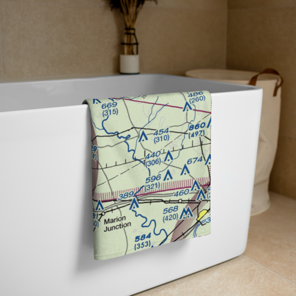 Vaiden Field (A08) VFR Sectional Towel 