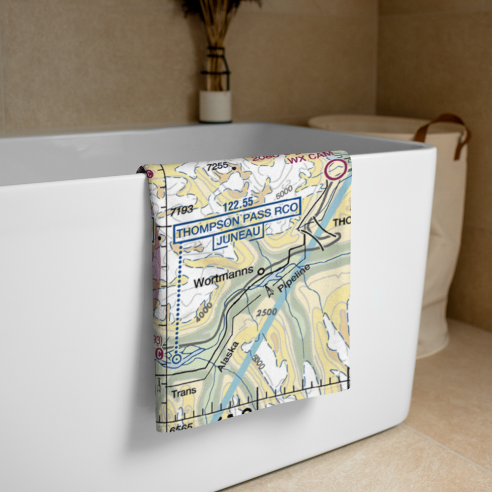 Valdez Pioneer Field (VDZ) VFR Sectional Towel 