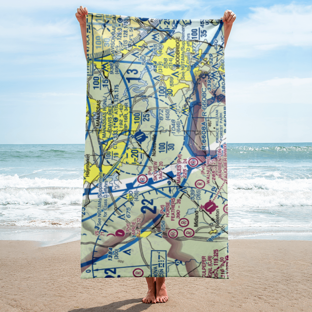 Valley View Airport (VA87) VFR Sectional Towel 