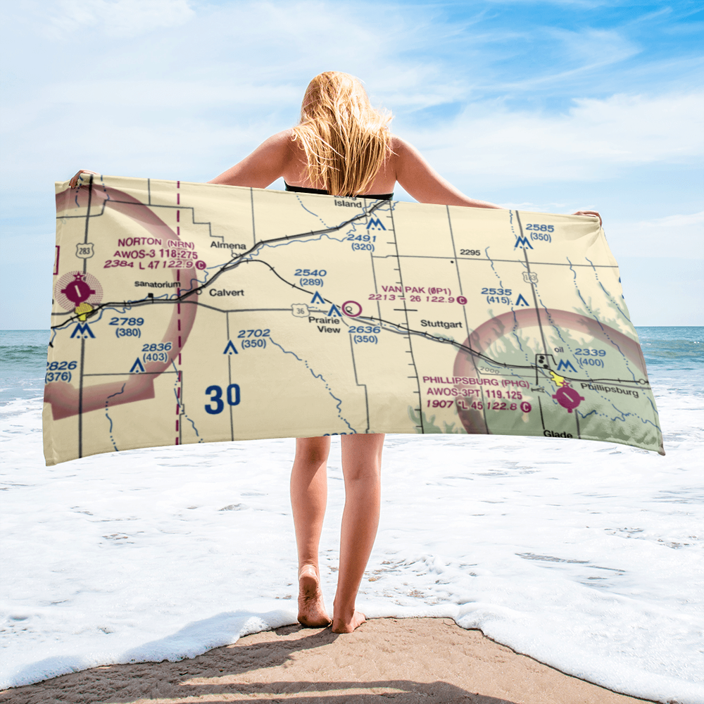 Van Pak Airport (0P1) VFR Sectional Towel 