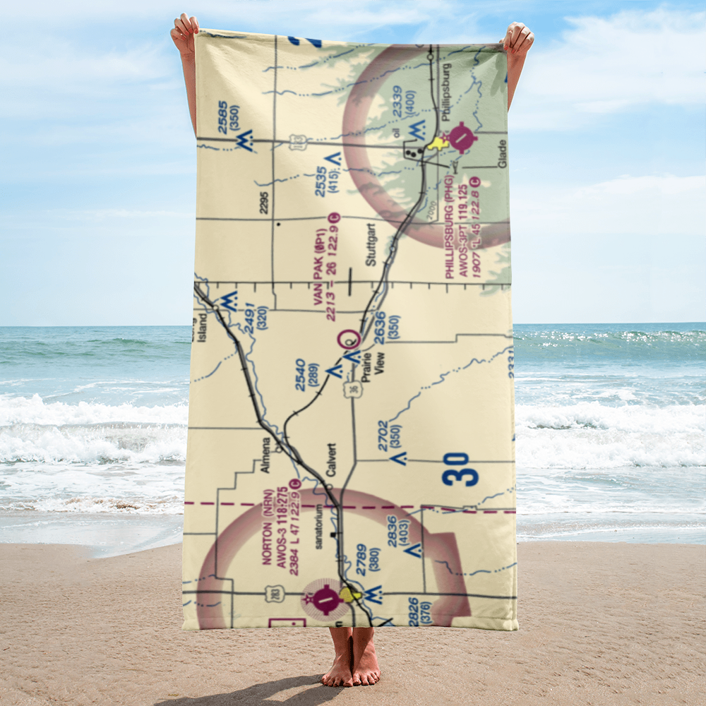 Van Pak Airport (0P1) VFR Sectional Towel 