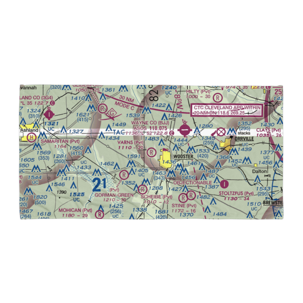 Varns Farms Airport (OI07) VFR Sectional Towel 