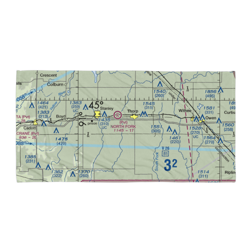 Vern Air Park (WS60) VFR Sectional Towel 