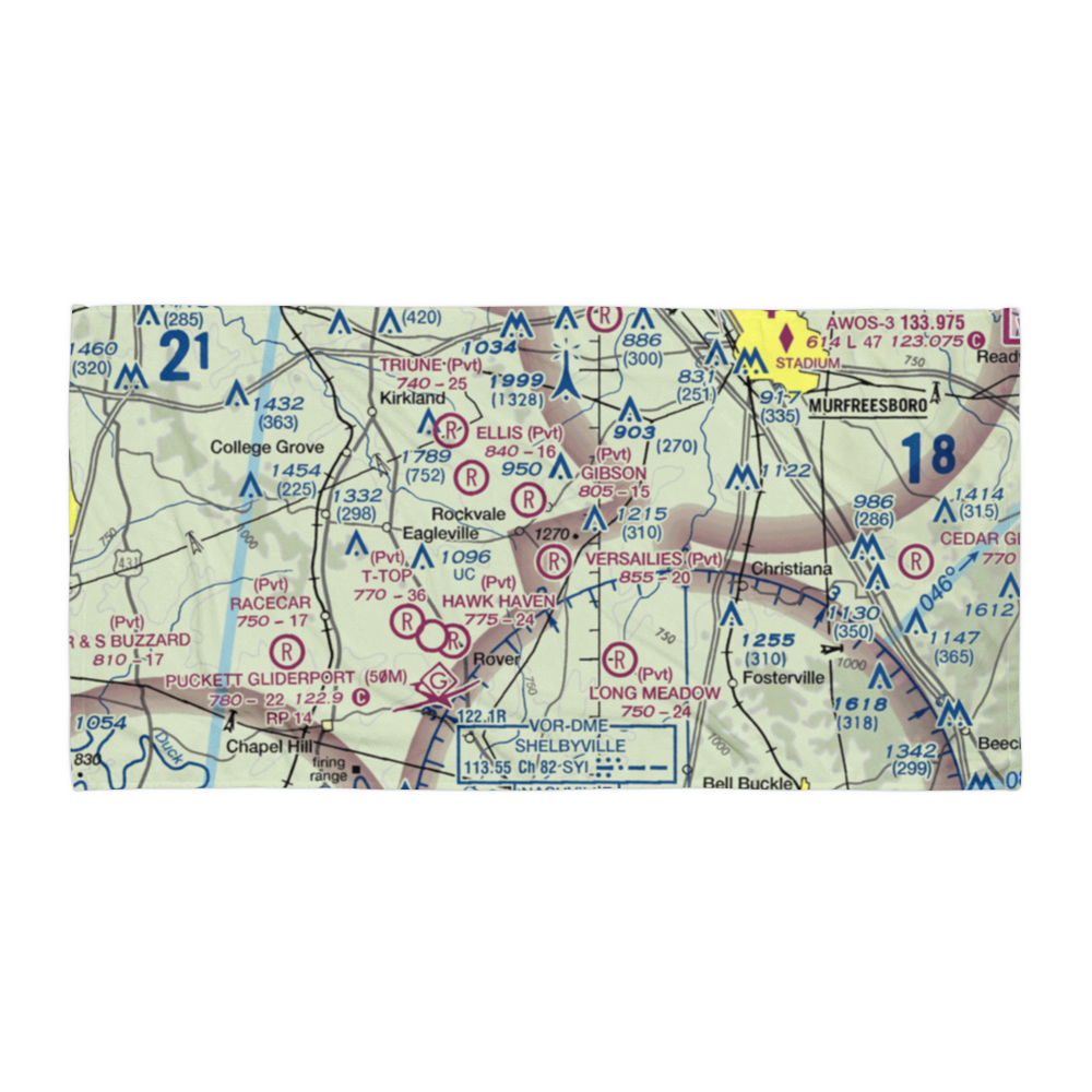 Versailles Aerodrome (9TN1) VFR Sectional Towel 