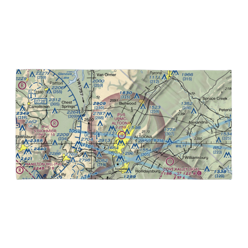 Vicars Private Airport (PS15) VFR Sectional Towel 