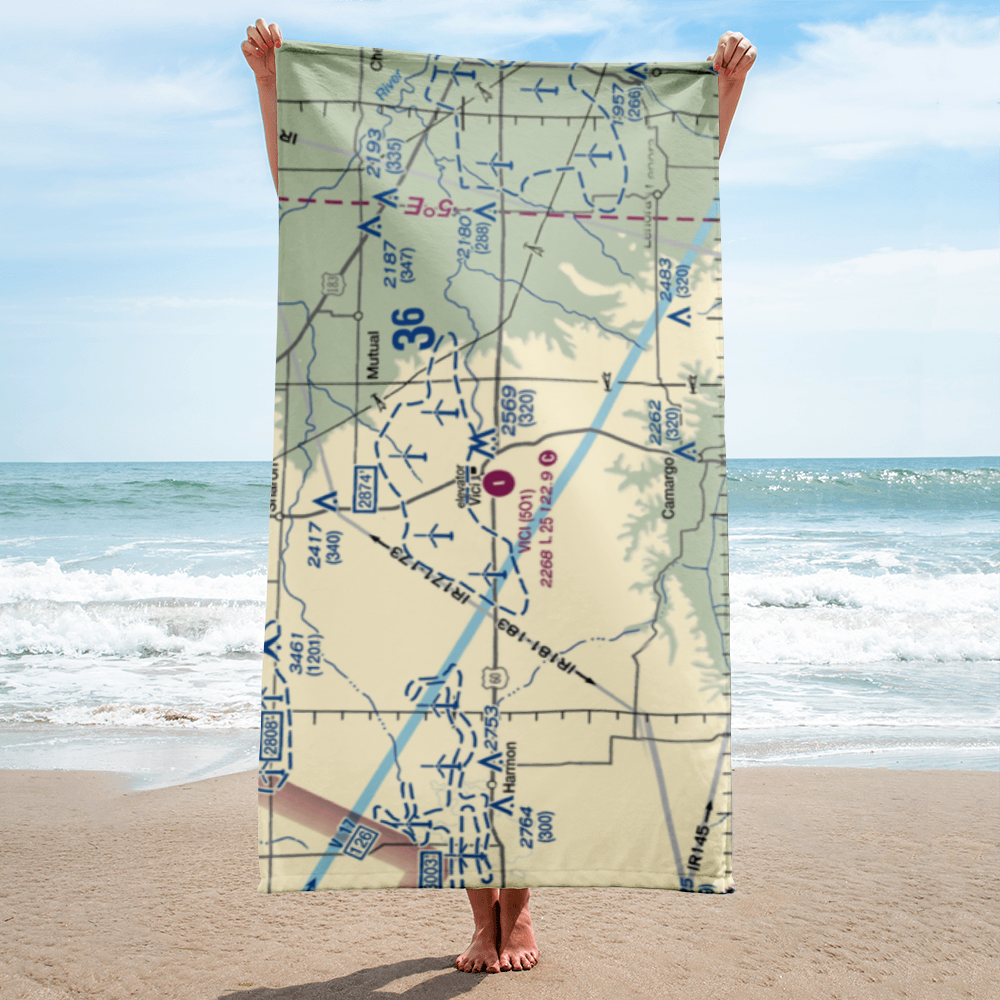 Vici Municipal Airport (5O1) VFR Sectional Towel 
