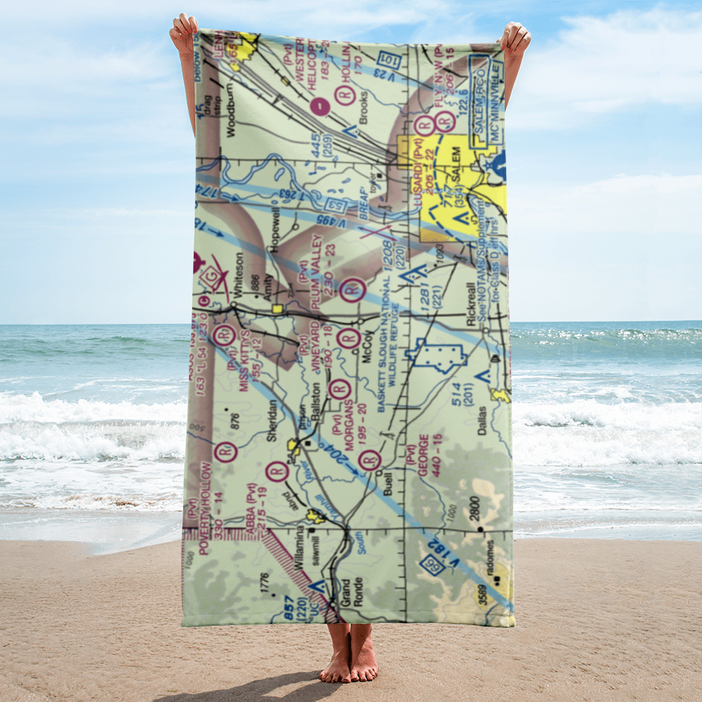 Vineyard Airport (OR95) VFR Sectional Towel 