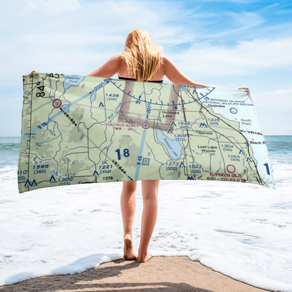 Vlachos Acres Airport (1MI8) VFR Sectional Towel 