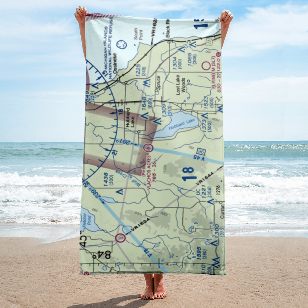 Vlachos Acres Airport (1MI8) VFR Sectional Towel 