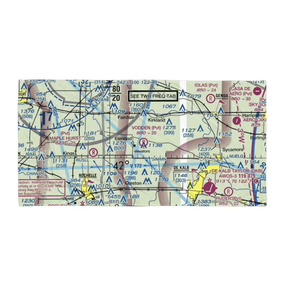 Vodden Airport (IS15) VFR Sectional Towel 