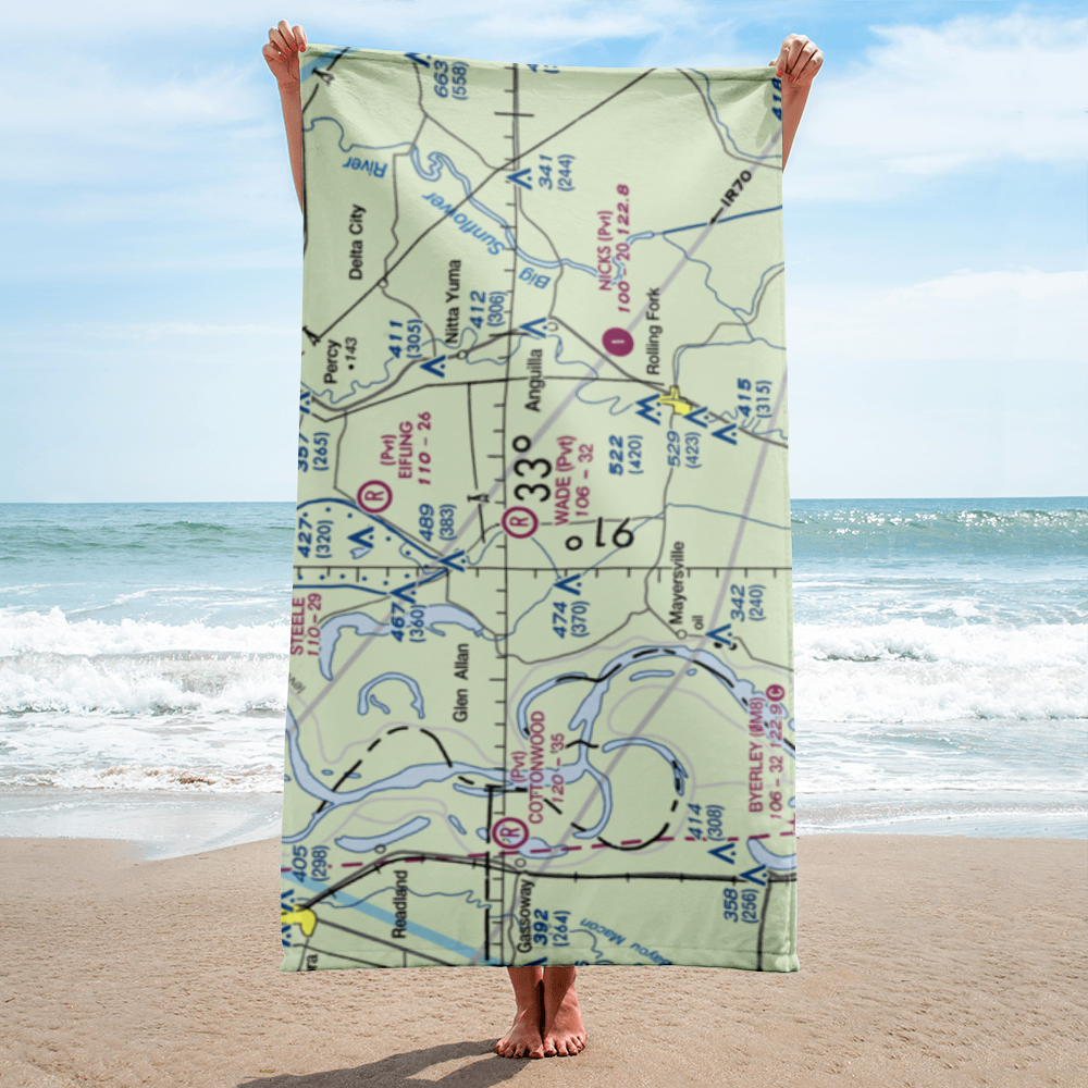 Wade Airport (MS35) VFR Sectional Towel 