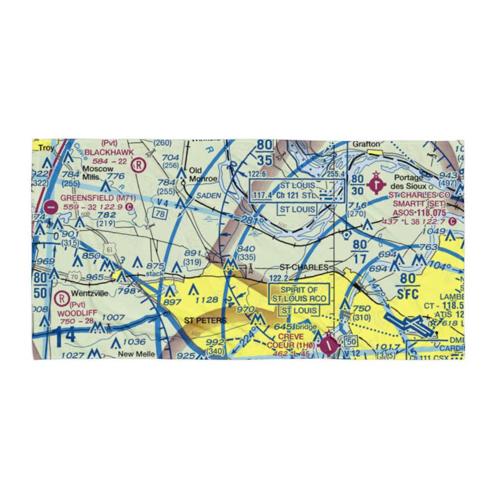 Waldmeister Farm Airport (45MO) VFR Sectional Towel 