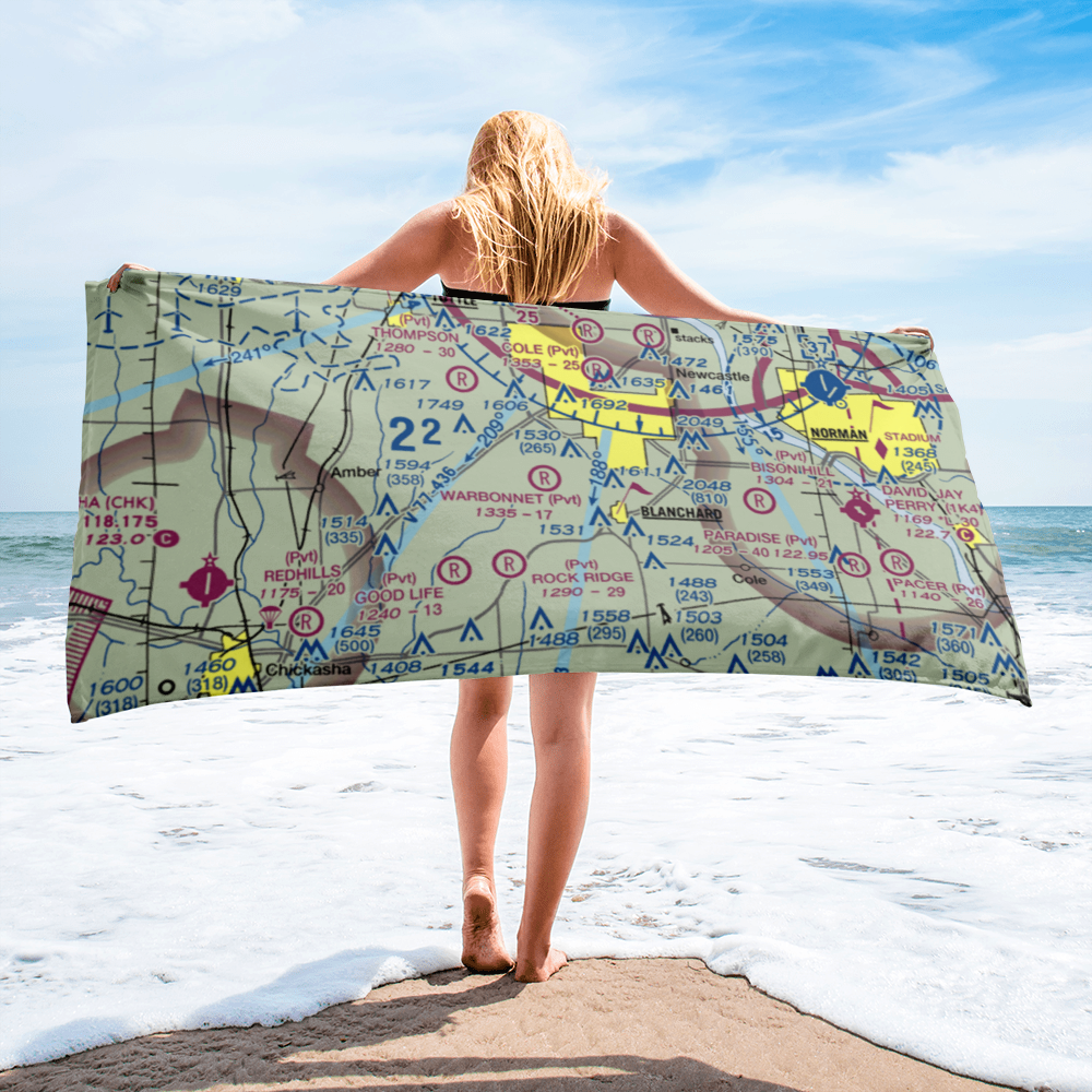 Warbonnet Airport (8OK1) VFR Sectional Towel 