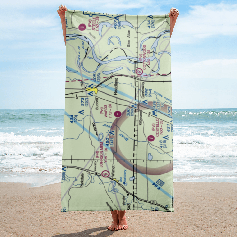 Ward's Airport (7AR1) VFR Sectional Towel 