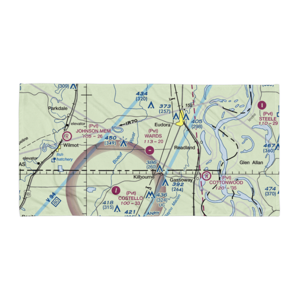 Ward's Airport (7AR1) VFR Sectional Towel 