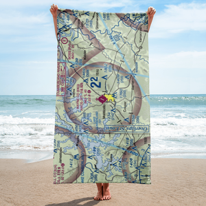 Wayne County Airport (EKQ) VFR Sectional Towel