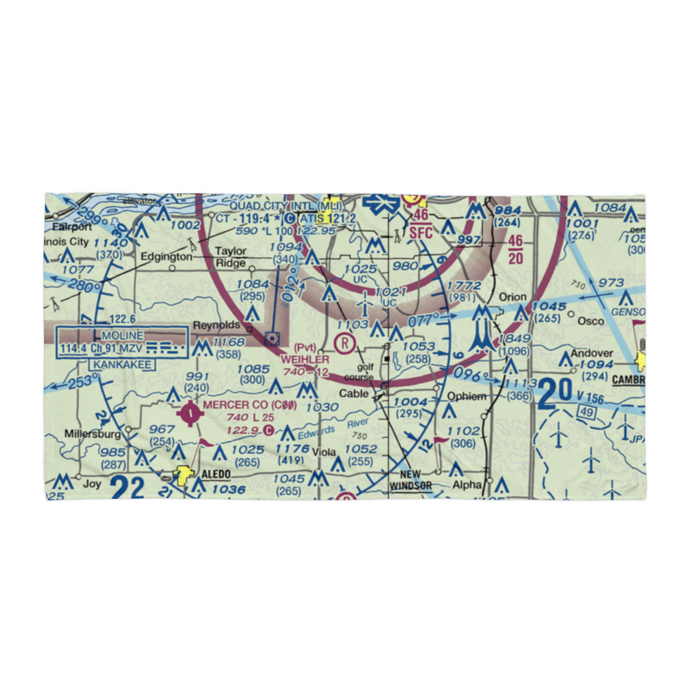 Weihler Airport (2LL2) VFR Sectional Towel 